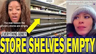 Americans are PANICKING!! Grocery Stores are EMPTY Texas SNOW STORM!!