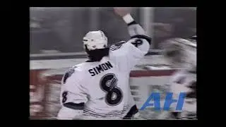 IHL Jan. 13, 1995 Jason Simon,DEN v Kevin Grant,HOU Denver Grizzlies Houston Aeros