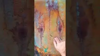 Painting with texture, pigments and fluid paint #fluidartist #painting #art #diy