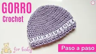 COMO TEJER GORRO CROCHET PARA RECIÉN NACIDO