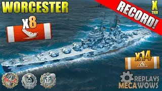 Worcester 8 Kills & 126k Damage | World of Warships Gameplay 4k