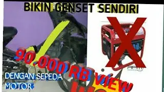 cara bikin LISTRIK⚡ SENDIRI/GENSET dari sepeda motor#IDE KREATIF