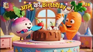 आलू का Birthday 🎂🥳 | Funny Vegetable Birthday Song | Kids Party Rhyme Hindi