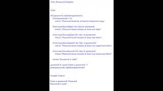 Password Validator (Python) [datasciencecookie.com]