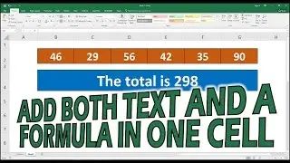Add Text And A Formula In A Single Cell