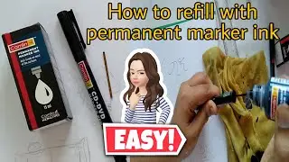 Are you Tired of buying permanent markers? || How to refill with permanent marker ink || #telugu