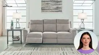 Ashley Barnsana Polyester Power Reclining Sofa - Ultimate Comfort at Your Fingertips!