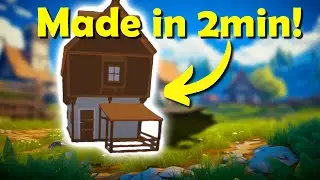 How to make Any Stylized 3D assets in less than 2min! (Medieval House edition)