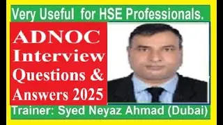 ADNOC HSE INTERVIEW QUESTION & ANSWERS 2025