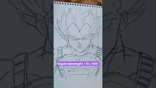 Vegeta drawing two different ways 1rs to 1000 rs