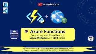 Azure Functions Connecting with Azure App Service (Node Web App) | CICD | CORS