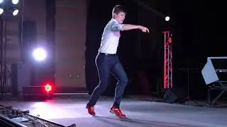 Tobiáš Košir performing at the Odessa Tap Festival 2019