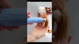 Making dolls key chain from thread diy