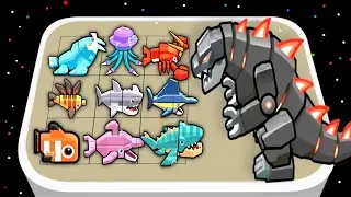 Craft Fish Merge Battle : Sea Monster Vs Mega Fish War, Fish Fusion Fight