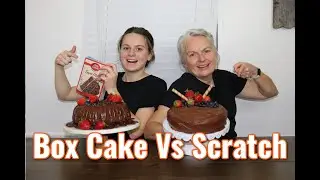 Which One is Better? Box Cake Mix vs Scratch Cake||Mother Daughter Baking Challenge