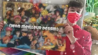 Je dessine un géant poster animé/manga ! ~75h (mon meilleur dessin)