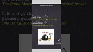 English Vocabulary - Relinquish