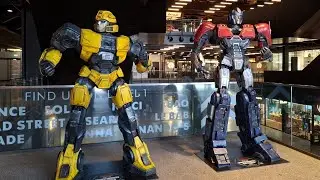 Transformers Store World First Battersea Power Station London, Optimus Prime, Megatron, Bumblebee 