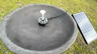Solar Bird Bath Fountain with LED Lights, DIY Water Feature Solar Fountain for Bird Bath