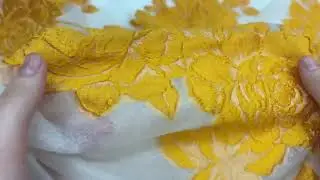 Midas Touch Roses Brocade On Organza #9720