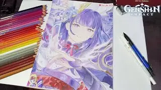 WANGY! Drawing Raiden Shogun from Genshin Impact | Sofi Art 354