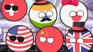 Countries On Planes Be Like In A Nutshell ( Countryballs Short Film)