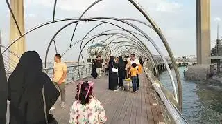 على جسر مشاة كورنيش شط العرب ##اول يوم العيد ..