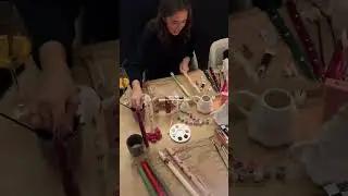 Girls' Night Candle Painting Fun!🕯️✨#diydecor #homedecor #christmas