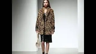 Women's Zebra Print Faux Fur Loose Mid-length Jacket - GUXI
