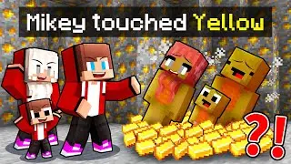 Mikey Family and JJ Family Can't Touch Any Color in Minecraft (Maizen)