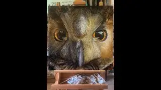 3D painting a long eared owl with alcohol inks