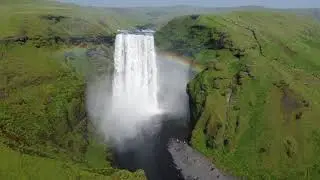 Iceland - 4K Drone - Sk&oacute;gafoss - July 18, 2021