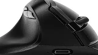Delux M618ZD Left Hand Ergonomic Wireless Vertical Mouse Bluetooth 2.4GHz  Rechargeable Si