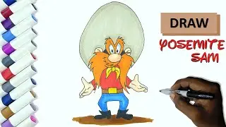 Drawing Yosemite Sam !!! How To Draw Yosemite Sam from Looney Tunes