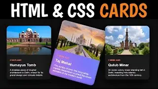 Beautiful 3D Hover Cards using HTML & CSS