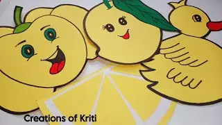 4 easy yellow day craft idea | Yellow day board decoration idea | Yellow craft for school decoration