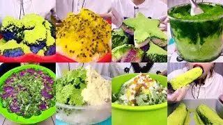 REFROZEN , BLENDER , ICE ROLL, ICE CHIPS, MIX SHAVED MATCHA AND MILK POWDER  ICE EATING ASMR 💚🧊💛