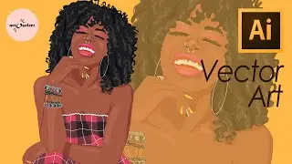 Vector Art Study | Curly Hair | Adobe Illustrator