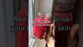 Red juice &hearts;️ for clear skin 🎀 #recipe #redjuice #aesthetic #fyp #trend #yt #shortsfeed #beauty