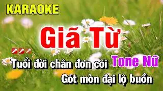Karaoke Giã Từ Tone Nữ Nhạc Sống Phối Mới | Nguyễn Linh