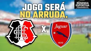 SANTA CRUZ VAI ENFRENTAR O JAGUAR NO ESTÁDIO DO ARRUDA, PORÉM SEM TORCIDA E  DE PORTÕES FECHADOS.