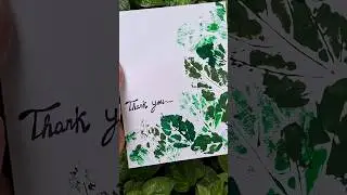 leaf print card #cards#papercraft #craftideas #handmade #aesthetic #diy #craft #art #cardmakingideas