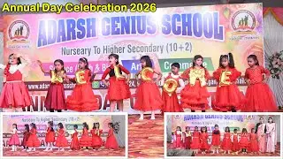 Welcome Dance by UKG | Cute Kids Performance | Annual Day Celebration 2026 | Adarsh Genius School