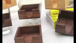 Wood Memo Pad Holders Collection | Stylish Wooden Desk Accessories for Home & Office