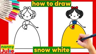 How to draw cute Snow White | Nanny Julie
