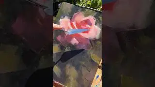 Rose oil painting timelapse #timelapse #painting #paintingprocess #oilpainting #pleinairpainting