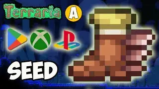 Terraria how to get DUNERIDER BOOTS fast (SEED for 1.4.4.9.5) [Android, XBOX One, PS 4, Switch]