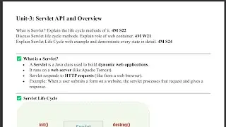 3.1 - Servlet, Servlet Life Cycle Methods, Role of Web Container, HTTP, GET & POST Methods - AJP