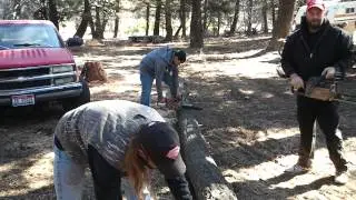 Cutting up Hunting camp
