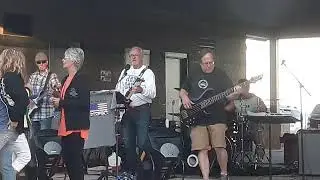 Jam band playing at the Gladstone Michigan summer concert series 7-11-19(27)